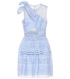 Self-portrait Shoulder Knot Lace Mini Dress