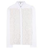 Stella Mccartney Triangle-appliquéd Silk And Wool-blend Crepe Shirt