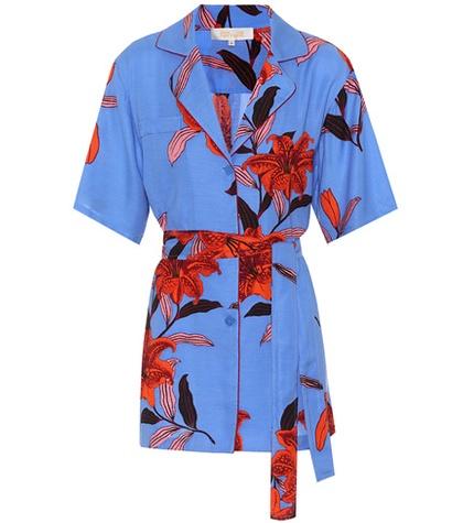 Diane Von Furstenberg Floral-printed Twill Top