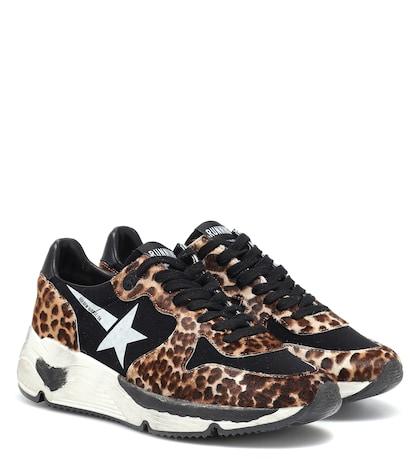 Fendi Kids Running Calf Hair Sneakers