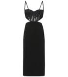 Mugler Bustier Cut-out Midi Dress