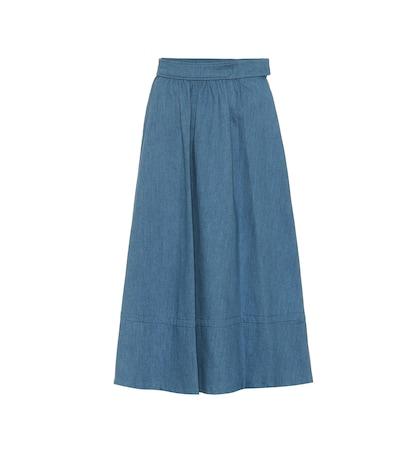 Re/done Delave Chambray Skirt
