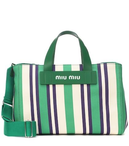 Maison Margiela Striped Canvas Shopper