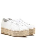 Gucci Espadrille-style Platform Leather Sneakers