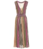 Prada Metallic Striped Dress