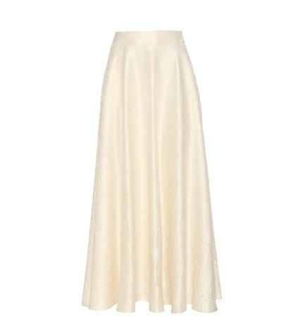 The Row Lea Wool-blend Cloqué Skirt