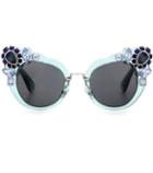 Miu Miu Embellished Cat-eye Sunglasses