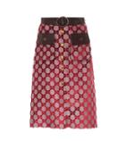 Gucci Jacquard And Leather Skirt