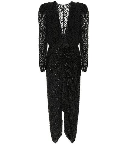 Isabel Marant Maray Flocked Velvet Dress