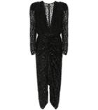 Isabel Marant Maray Flocked Velvet Dress
