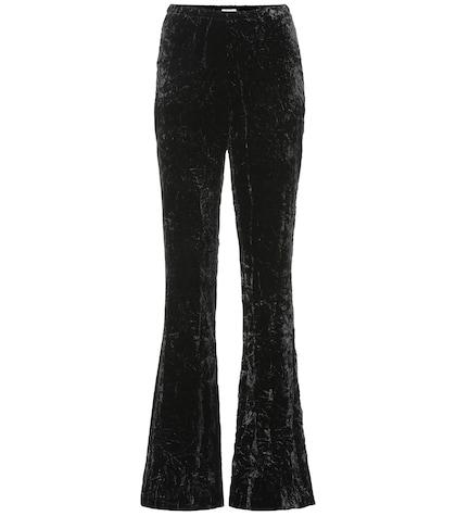 Miu Miu High-rise Flared Velvet Pants