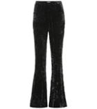 Miu Miu High-rise Flared Velvet Pants