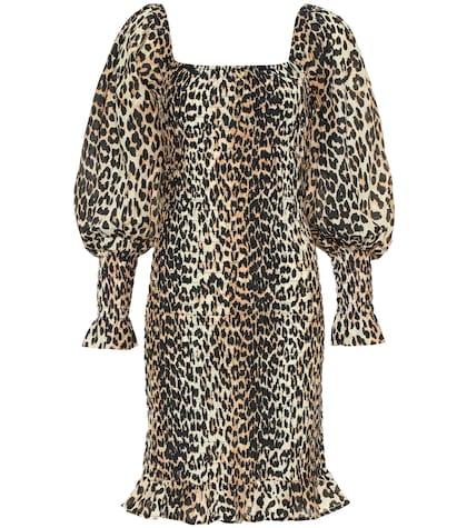 Ganni Cotton And Silk Minidress