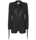 Brunello Cucinelli Leather-fringed Wool Blazer