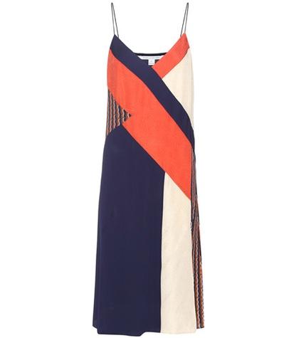 Diane Von Furstenberg Frederica Patchwork Silk Dress