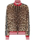Valentino Garavani Leopard Stretch Silk Track Jacket