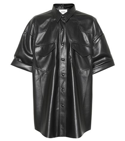 Fendi Seymour Faux Leather Shirt