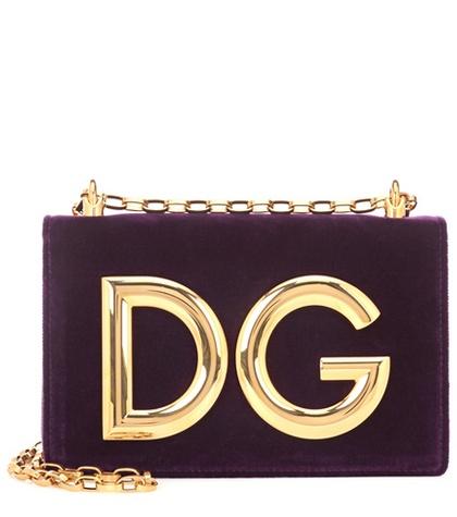 Dolce & Gabbana Dg Girls Velvet Shoulder Bag