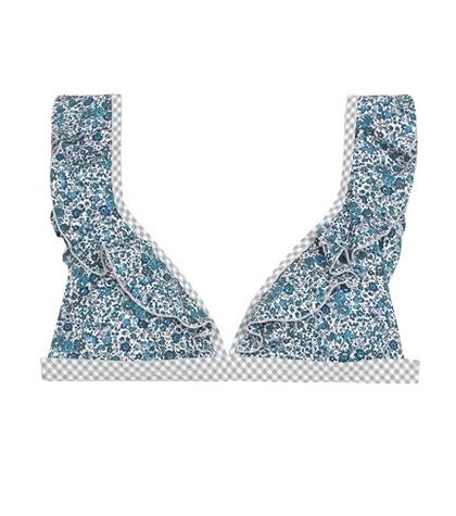 Karla Colletto Lapis Floral-printed Bikini Top