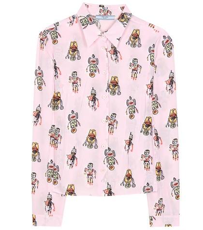 Prada Printed Silk Shirt