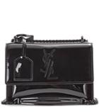 Saint Laurent Small Sunset Monogram Patent Leather Shoulder Bag