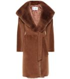 Max Mara Sublime Fur-trimmed Alpaca And Wool Coat