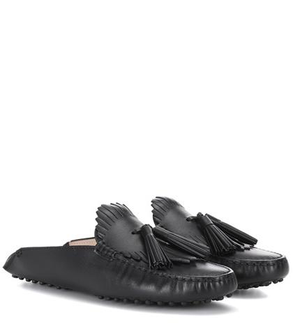 Chlo Gommino Leather Slippers
