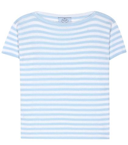 Prada Striped Cashmere Top