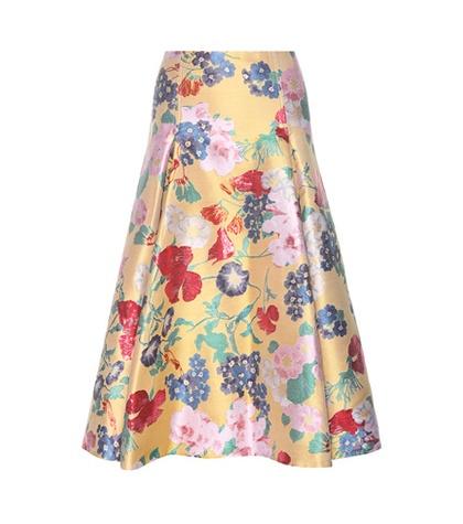 Valentino Jacquard Silk-blend Skirt