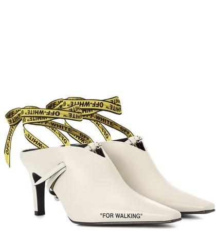 Off-white For Walking Leather Mules