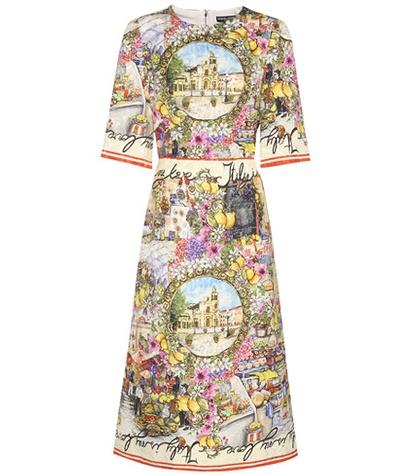 Dolce & Gabbana Printed Jacquard Dress