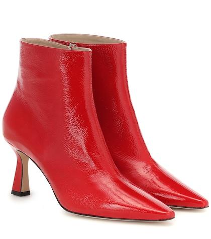 Alexander Mcqueen Lina Leather Ankle Boots