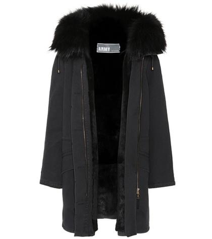 Yves Salomon  Army Fur-trimmed Parka Coat