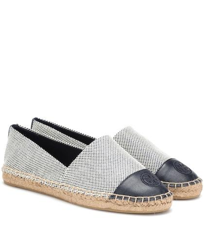 Mm6 Maison Margiela Leather-trimmed Espadrilles