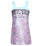 Miu Miu Embellished Jacquard Dress With Transparent Straps