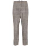 Brunello Cucinelli Checked Wool And Cotton Pants