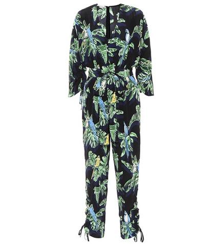 Saint Laurent Printed Silk Jumpsuit