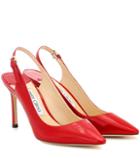 Fendi Erin 85 Leather Slingback Pumps