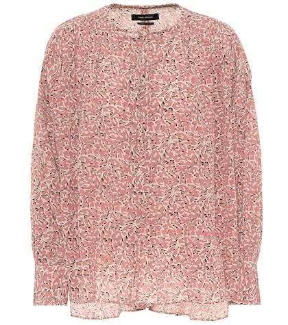 Isabel Marant Amba Printed Stretch Silk Blouse