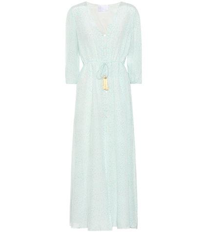 Athena Procopiou Spring Rainbow Polka-dotted Silk Dress
