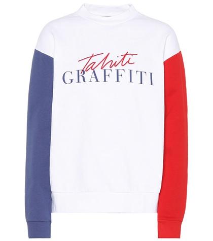 Tre Ccile Tahiti Printed Cotton Sweatshirt