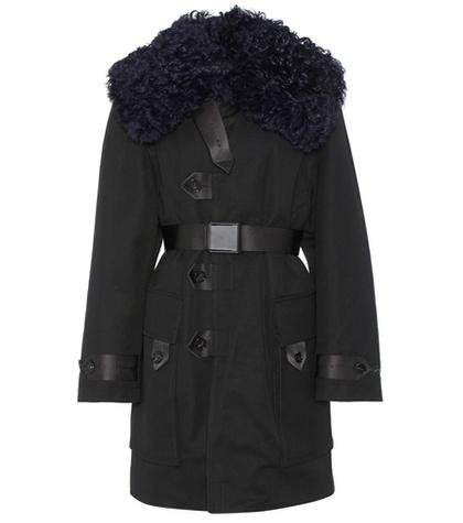 Fendi Cornel Shearling-trimmed Coat