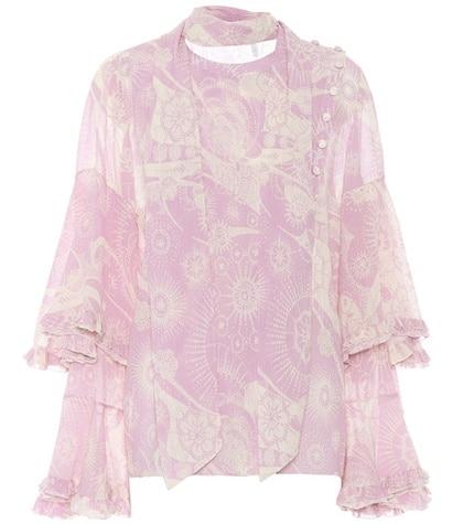 Chlo Cotton And Silk Ruffled Blouse