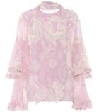 Chlo Cotton And Silk Ruffled Blouse