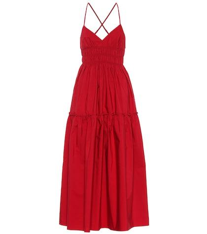 Mother Emma Cotton Poplin Midi Dress