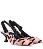 Miu Miu Calfhair Slingback Pumps