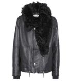 Saint Laurent Leather And Fur Jacket