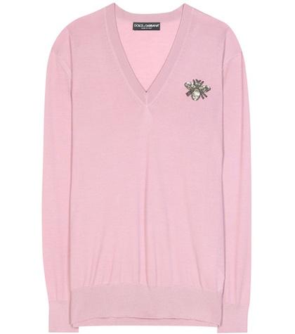 Victoria Beckham Embellished Cashmere Sweater