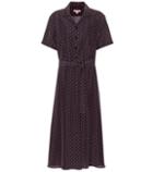 Burberry Polka-dot Silk Midi Dress