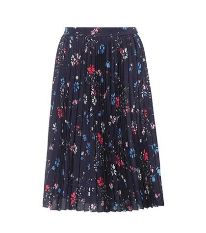 Balenciaga Floral-printed Pleated Skirt